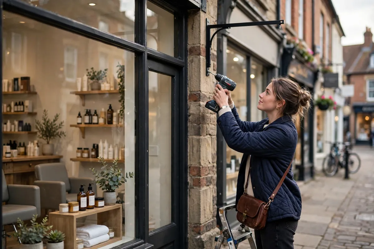 start a beauty business UK - a new beauty salon owner preparing to open a UK beauty business