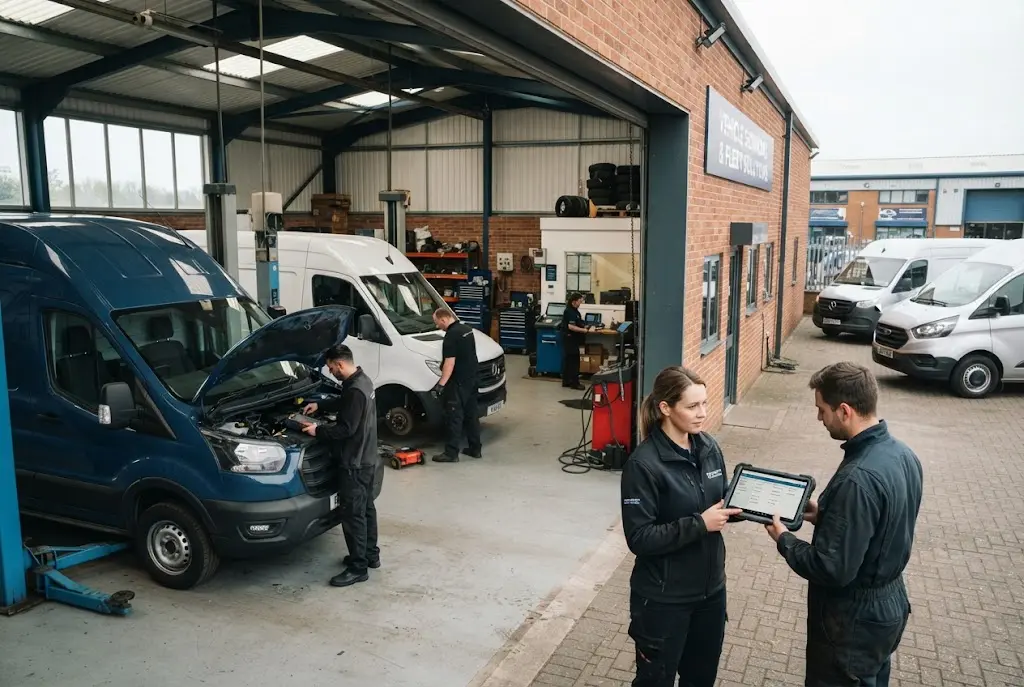 vehicle maintenance for commercial fleet servicing
